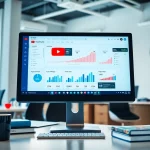 Boost engagement with a vibrant youtube smm panel on a digital marketing dashboard.