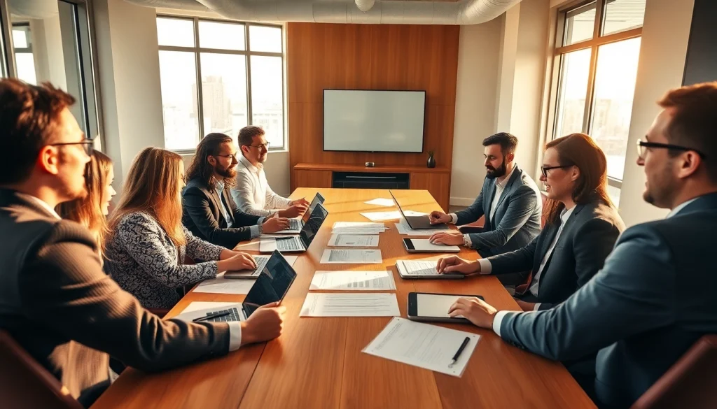 Enhancing Acquisition Planning with strategic discussions in a modern meeting room.