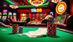 Trải nghiệm cảm giác hồi hộp tại Tik88 với các bàn casino sống động và lối chơi đầy hứng khởi.