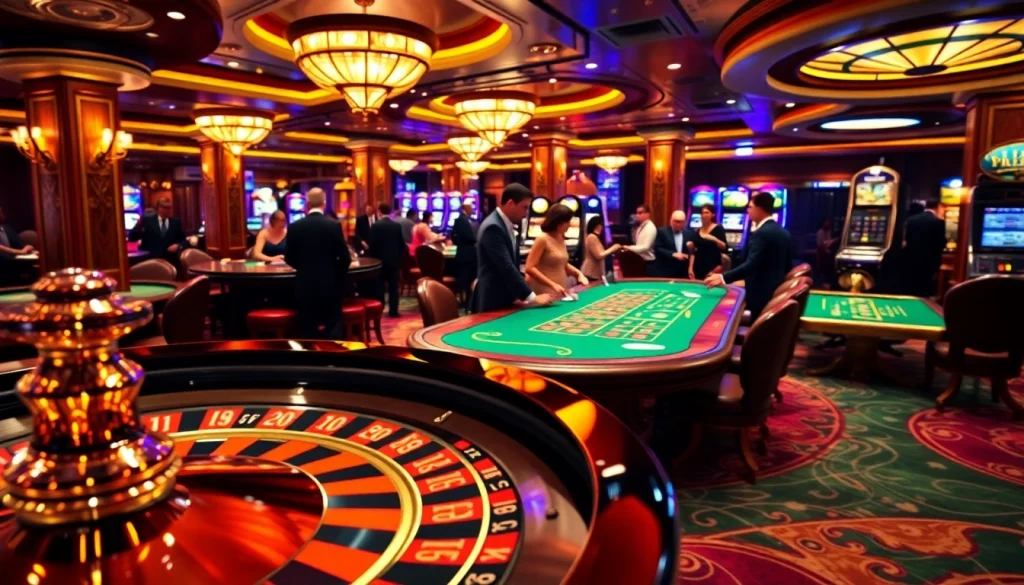 Engaging scene of vibrant casino betting action with poker chips and cards featuring 7m strategies.