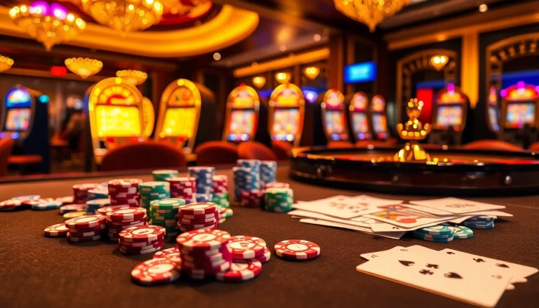 Engage in high-stakes gambling at vuabai9 with an array of cards, poker chips, and roulette wheels.