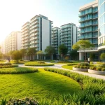 Tampines St 95 EC rendering features modern architecture and lush landscapes.