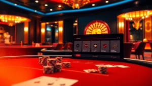 A vibrant gaming scene revealing an online gambling platform at https://sunwin88.art/ with dynamic casino tables and immersive gaming elements.