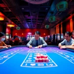 Hello88 online gambling experience showcasing vibrant casino ambiance with diverse players at gaming tables.