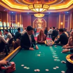 Exciting casino moment at https://rr88.wales/ with vibrant poker games and dazzling slot machines.