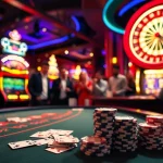 Players enjoying intense casino action at a vibrant gaming table in a luxurious atmosphere, featuring No hu elements.