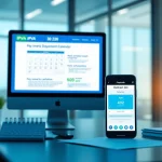 Efficient IPVA GO 2026 payment portal interface in a modern office setting