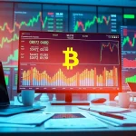 Acheter bitcoin sur une plateforme moderne avec des graphiques numériques.