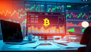 Acheter bitcoin sur une plateforme moderne avec des graphiques numériques.