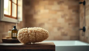 Experience the best back loofah with its textured fibers, perfect for a refreshing bath.