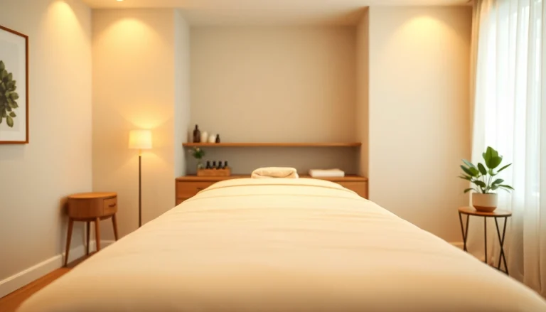 편안한 환경에서 출장마사지를 홍보하는 전문 홈 마사지 설치.