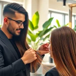Transforming hair with expert care at coafat bucuresti salon, showcasing professional techniques.