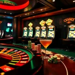 MK8 casino scene featuring a vibrant roulette wheel, colorful chips, and exciting gaming action.