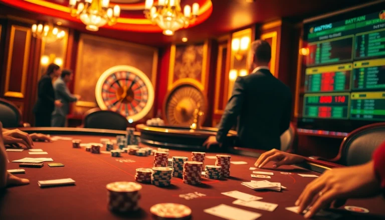 Experience the thrill of Game Haywin at a luxurious casino table with poker chips and vibrant ambiance.