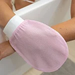 Natural Skincare Routine Using a Hand Loofah Glove