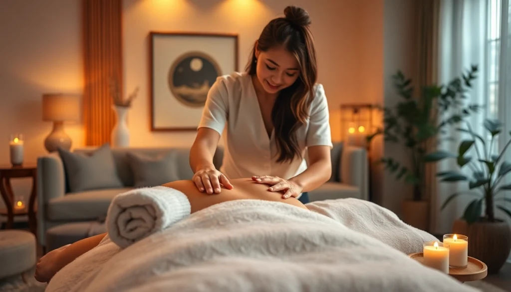 Experience 출장 relaxation with a skilled masseuse in a serene home setting.