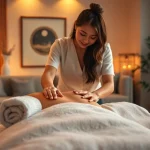 Experience 출장 relaxation with a skilled masseuse in a serene home setting.