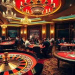 Experience RR88's thrilling casino atmosphere featuring excited players at the poker tables.