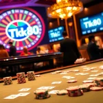 Engage with Link TK88 at a luxurious casino table with poker chips and a roulette wheel.