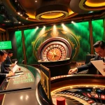 SBOBET sports betting enthusiasts engaged in dynamic gaming at a luxurious casino setting.