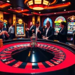 Players enjoying a thrilling roulette game at 6FF casino with vibrant atmosphere.