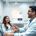 Consultation about 歯並び 悪い in a modern orthodontic clinic.