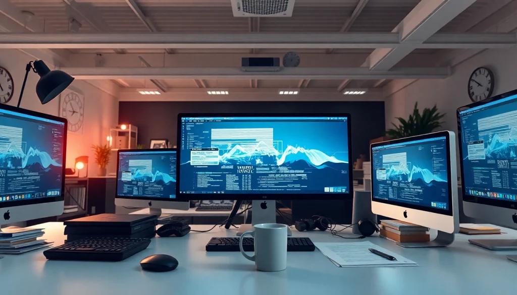 zirvegrupbilgisayar ile modern bir ofis ortamında detaylı bilgisayar donanımı ve araçları