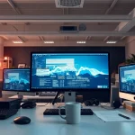 zirvegrupbilgisayar ile modern bir ofis ortamında detaylı bilgisayar donanımı ve araçları