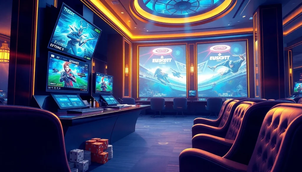 Experience the thrill of Trực tiếp esports betting in a luxurious casino environment.