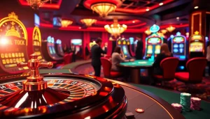 The hidden wiki 2026 showcases a high-stakes casino atmosphere with players betting and spinning roulette wheels.