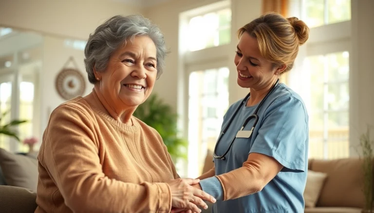 Senior caregivers Austin TX helping elderly clients in a cozy home setting.