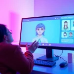 Dynamic interaction with a free NSFW character AI, showcasing user engagement and digital creativity.