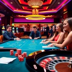 Experience the thrill of gaming at SODO Casino with vibrant tables and engaging gamblers.