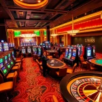 Experience the thrill of U888 with vibrant casino games and elegant decor.