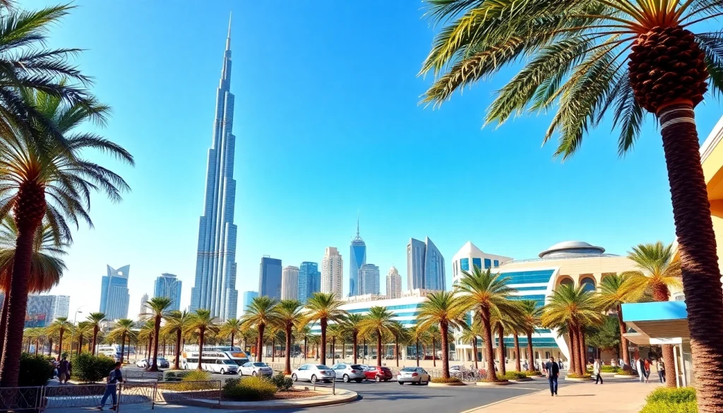 Experience the vibrant cityscape of Dubai with iconic landmarks while exploring Dubai.
