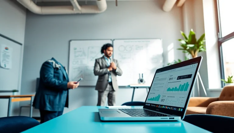 Dynamic scene of a business coach san diego collaborating in a bright, modern office.