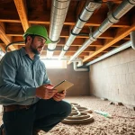 Crawl Space Restoration inspection highlighting restoration tools and environment.