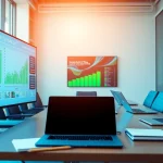 Analyze competitor pricing strategies through modern charts in a professional setting