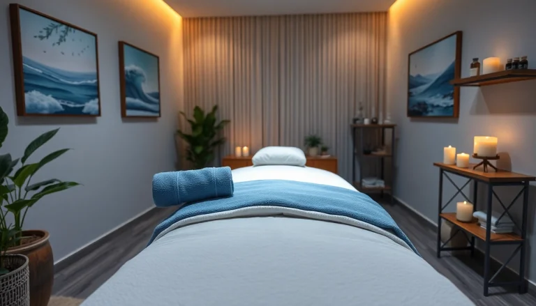 편안한 분위기와 자연 요소가 조화를 이루는 1인샵 마사지룸.