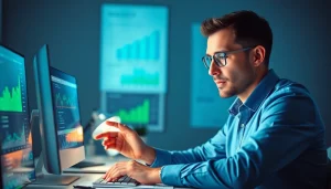 Enhance your understanding of edmonton seo with an SEO consultant analyzing data in a modern workspace.