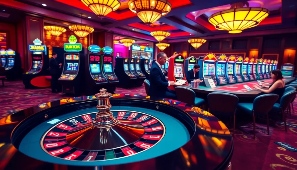 LUCK8 roulette table action with players immersed in high-stakes betting excitement.