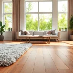 Enhance your space with lvp flooring in a stylish, sunlit living room.