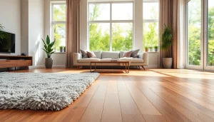 Enhance your space with lvp flooring in a stylish, sunlit living room.