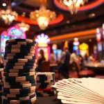 Engaging scene showcasing casino bonuses with vibrant slot machines and poker chips.