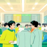 Engaging scene illustrating 슈어맨's vibrant sports betting community focused on 안전놀이터 and 먹튀검증.