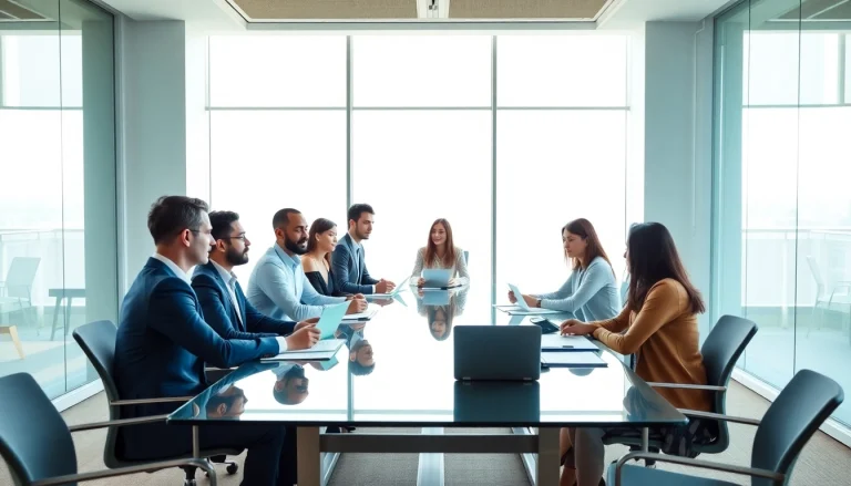 Team collaborating on Strategy Capture Management in a modern conference room.
