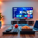 Engaging xtream iptv interface displayed in a stylish digital streaming setup.