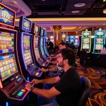 Engaged players experiencing the thrill of slot777 in a bustling casino play area