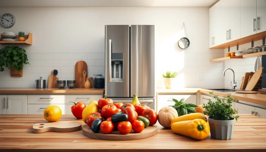 Grab attention with the best refrigerator sales showcasing modern kitchen setup.