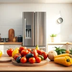 Grab attention with the best refrigerator sales showcasing modern kitchen setup.